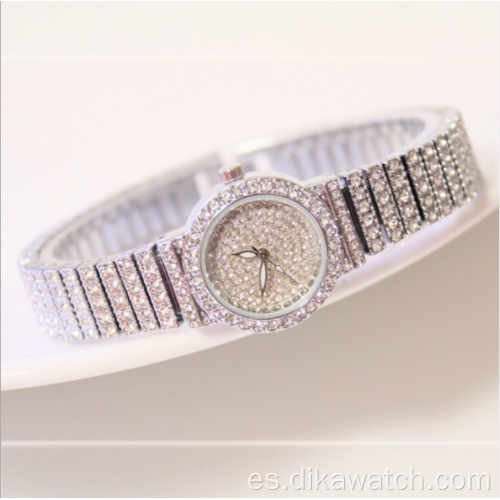 Nueva venta caliente BS FA1101 directo de fábrica de lujo con diamantes completos para mujer reloj de pulsera de acero de moda de alta calidad